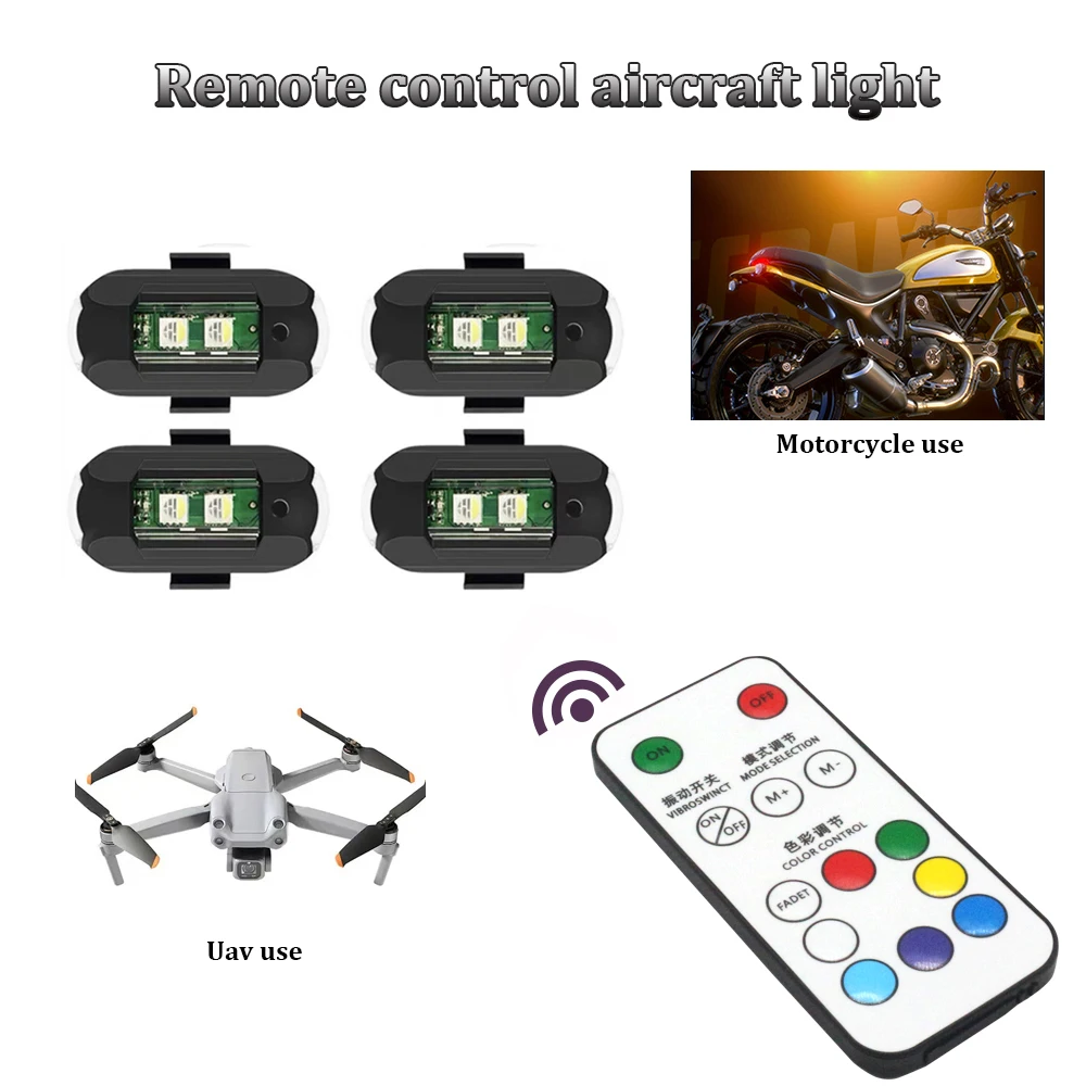 Drone Led Light - 1Pcs Remote LED RGB Anti-collision Warning