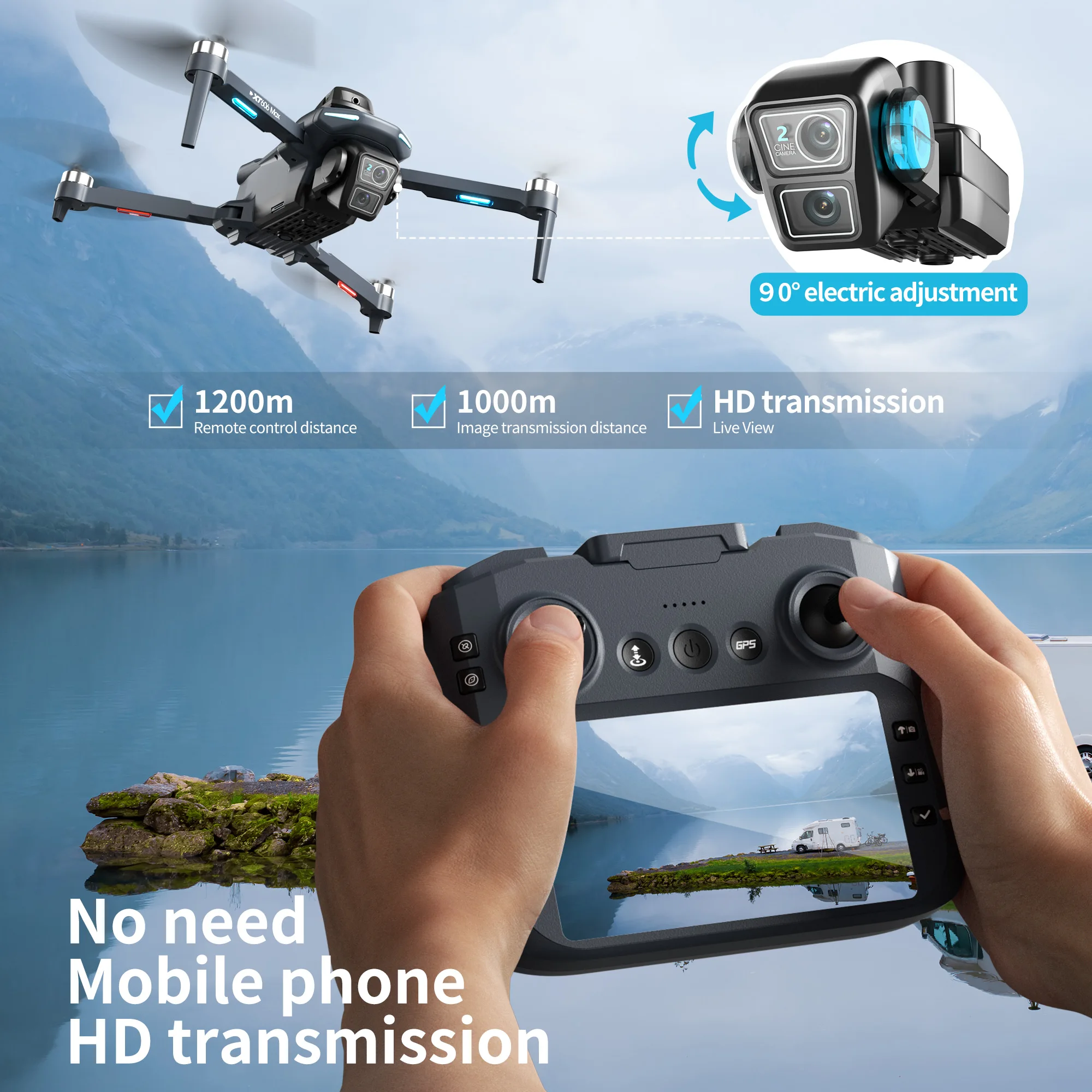 Lenovo XT606 Drone Professiona - Drone Gps Mount review and price